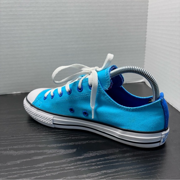 Bright blue double tab Converse youth Sz 5.5 - Picture 7 of 11
